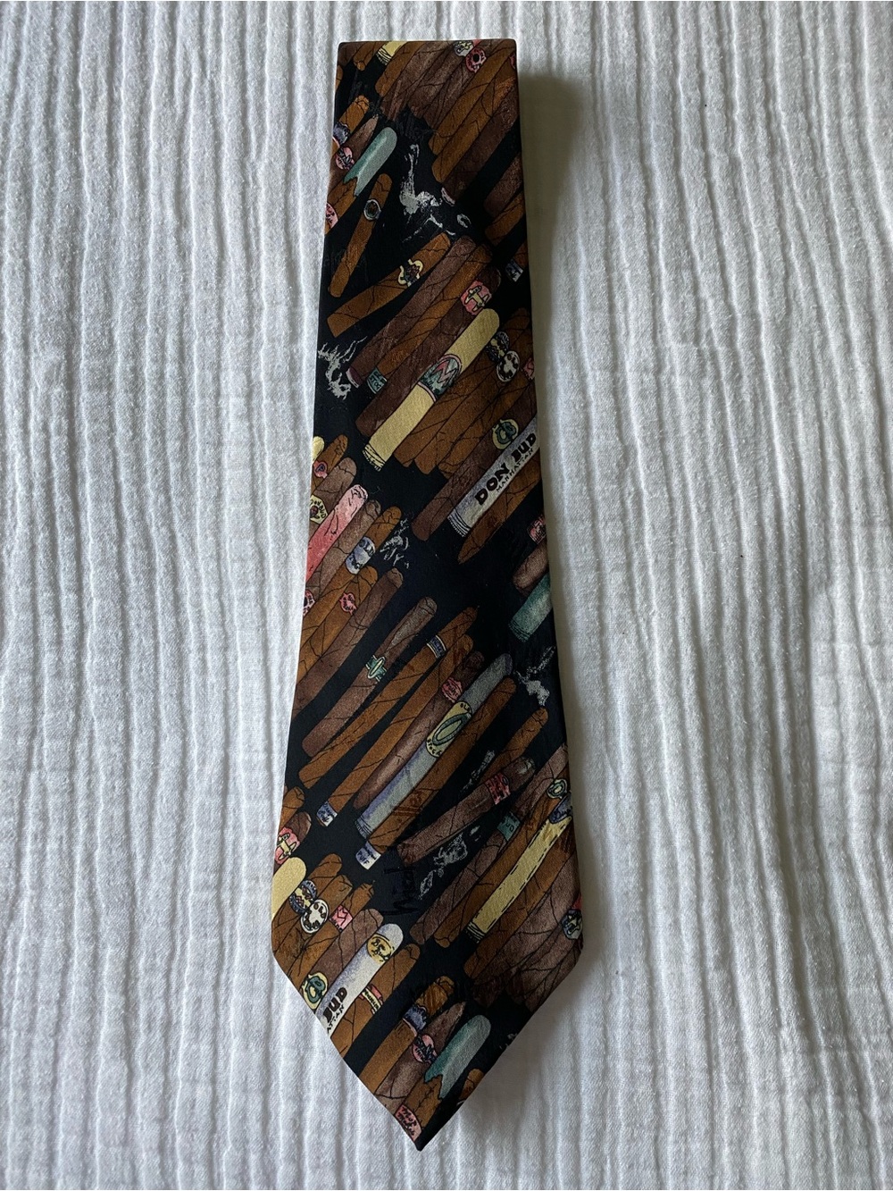 Silk Tie Cigar Print Nicolle Miller